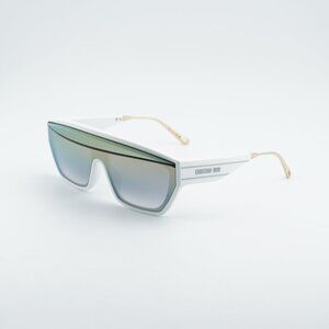 Dior DIORCLUB M7U 51A5 Sunglasses White Shield Frame, Mirror Lenses